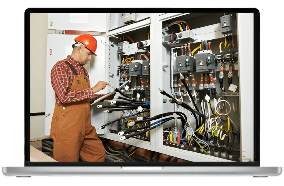 Electrician at work